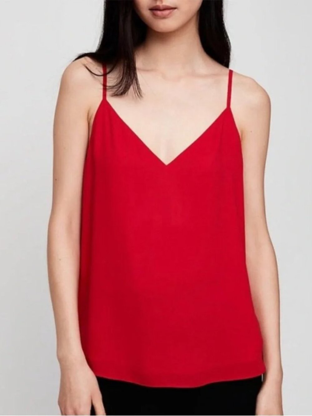 Aritzia Babaton Everly Cami Red Minimalist Professional Size Medium